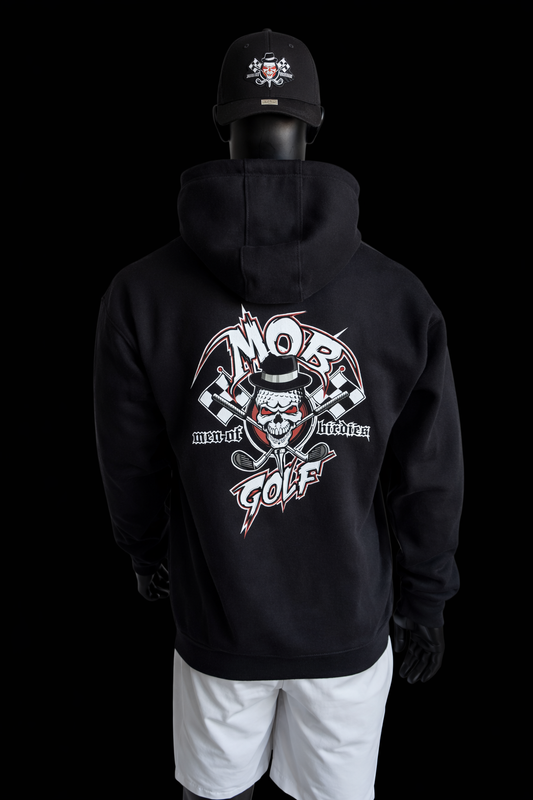 MOB Golf Logo/Full Front Black Hoodie