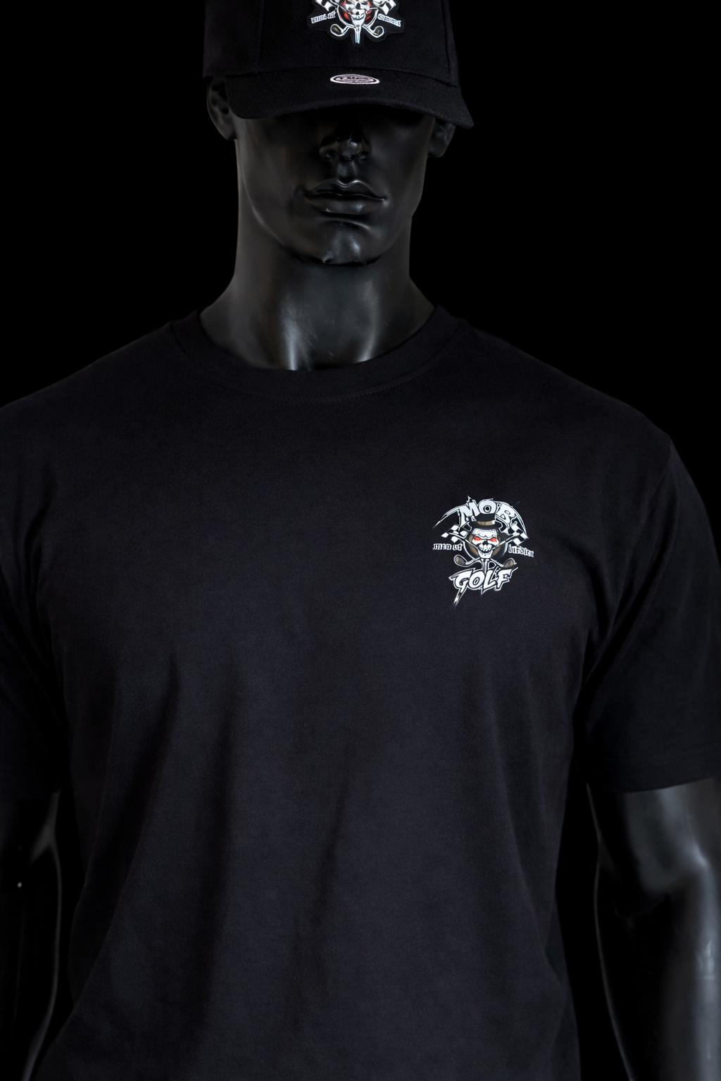 MOB Golf Logo/Left Chest Black Tee