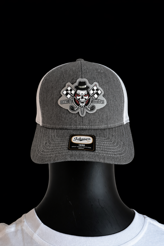 Logo Patch Trucker Cap Heather Grey/White