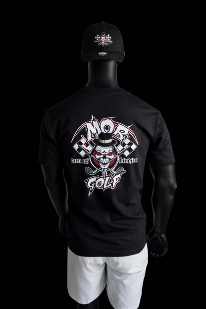 MOB Golf Logo/Left Chest Black Tee