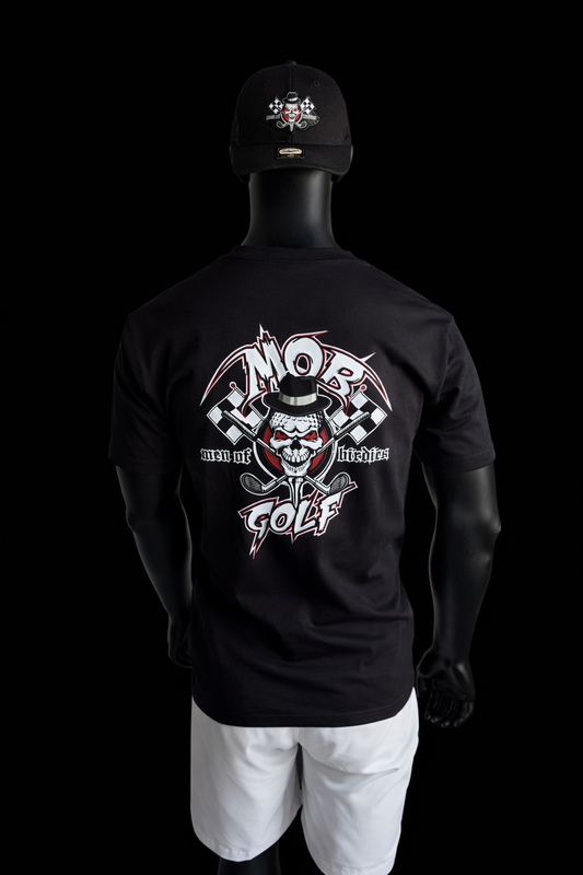 MOB Golf Logo/Left Chest Black Tee