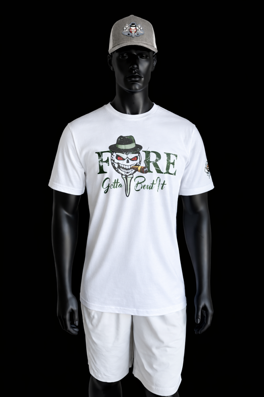 Fore Get About It White Tee